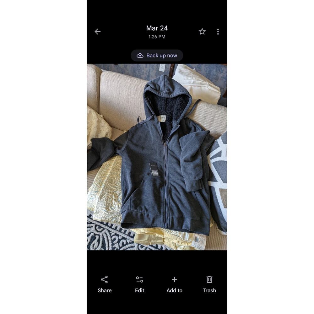 Mens Seven Apparel Small Zip Hoodie Sweatshirt Jacket Xl Sherpa Lined Xl